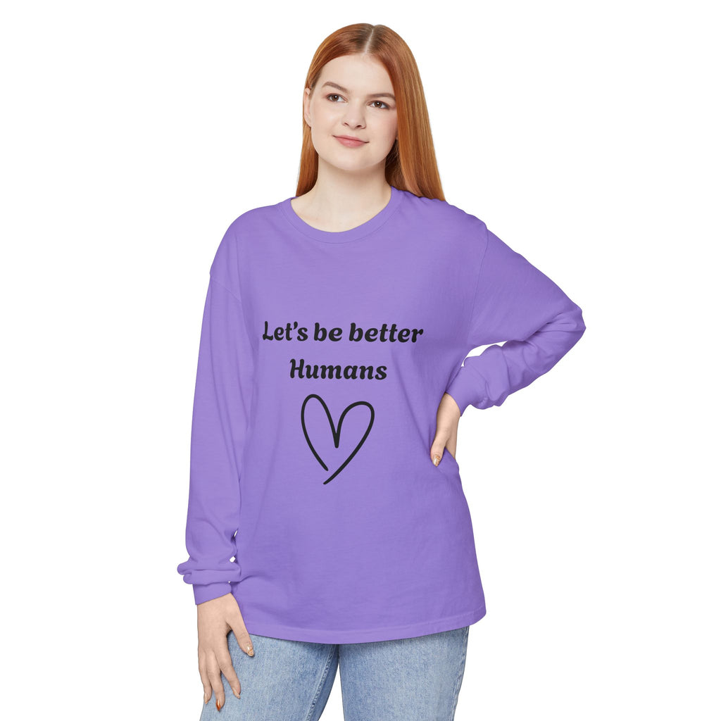 Better Human -Long Sleeve T-Shirt- blk print
