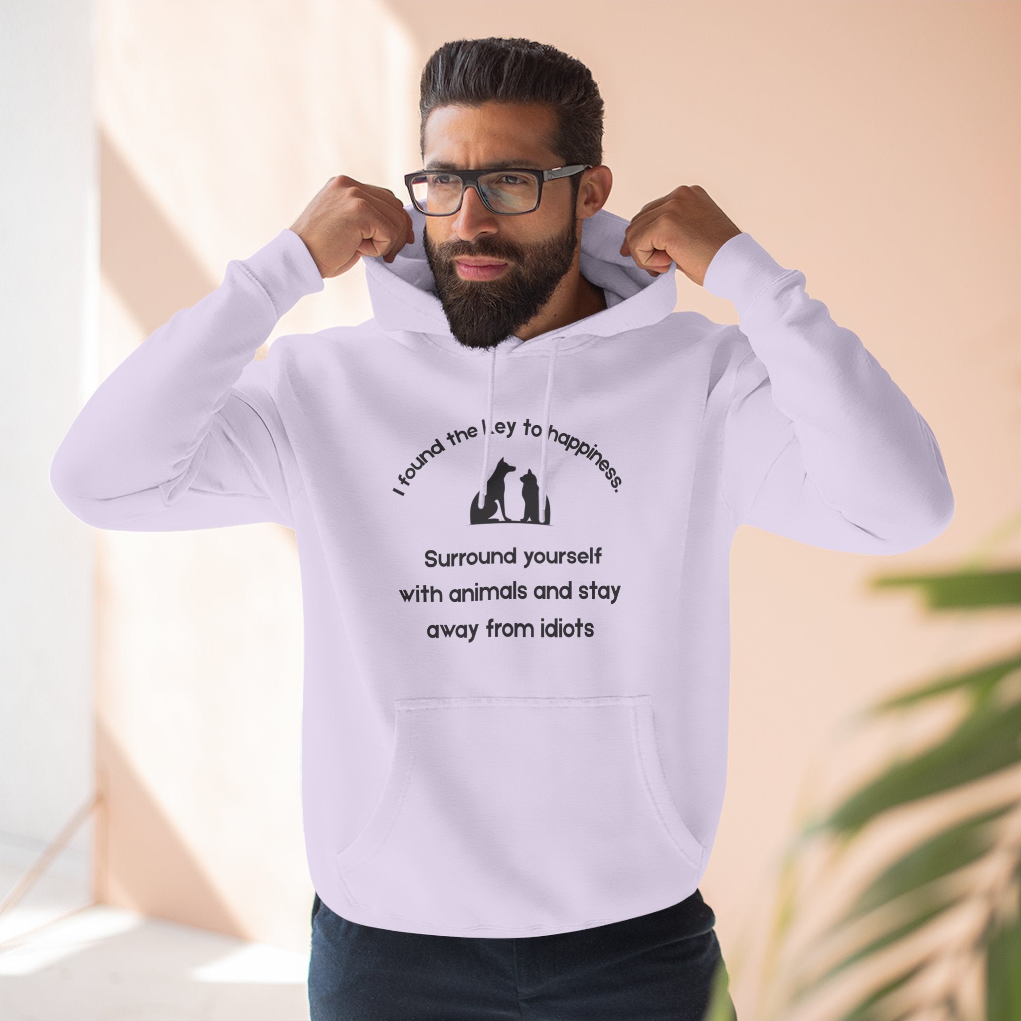 Key To Happiness Fleece Hoodie for Fun Nights Out