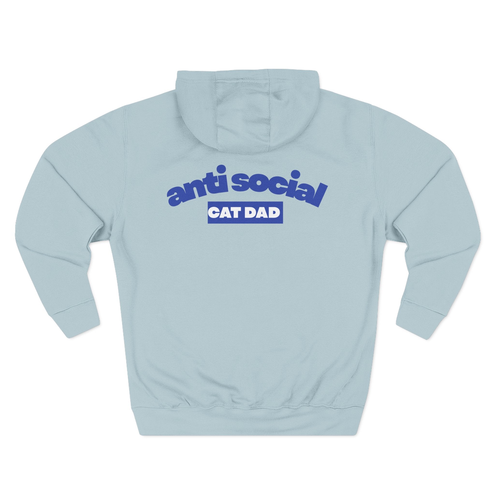 Anti Social Cat Dad Fleece Hoodie for Fun Nights Out