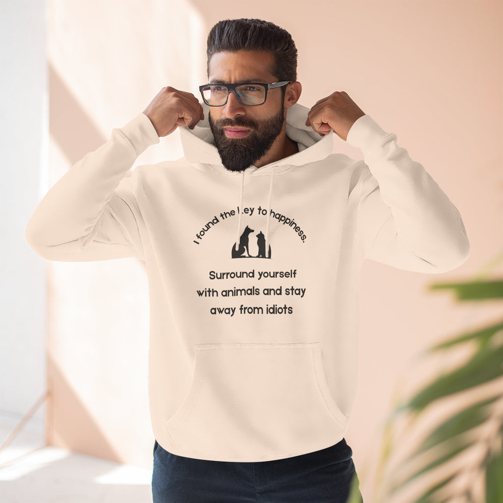 Key To Happiness Fleece Hoodie for Fun Nights Out