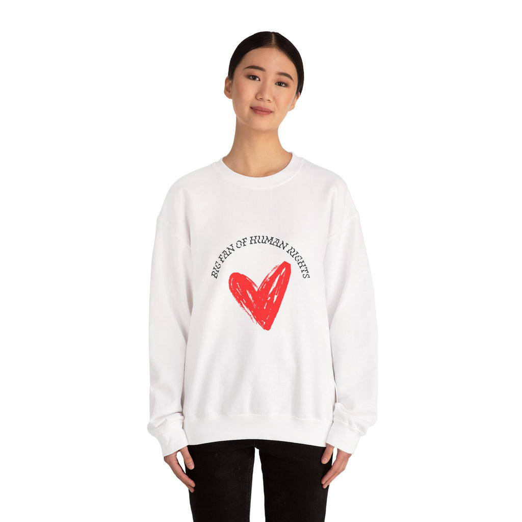 Fan of Human Rights Crewneck Sweatshirt- blk print