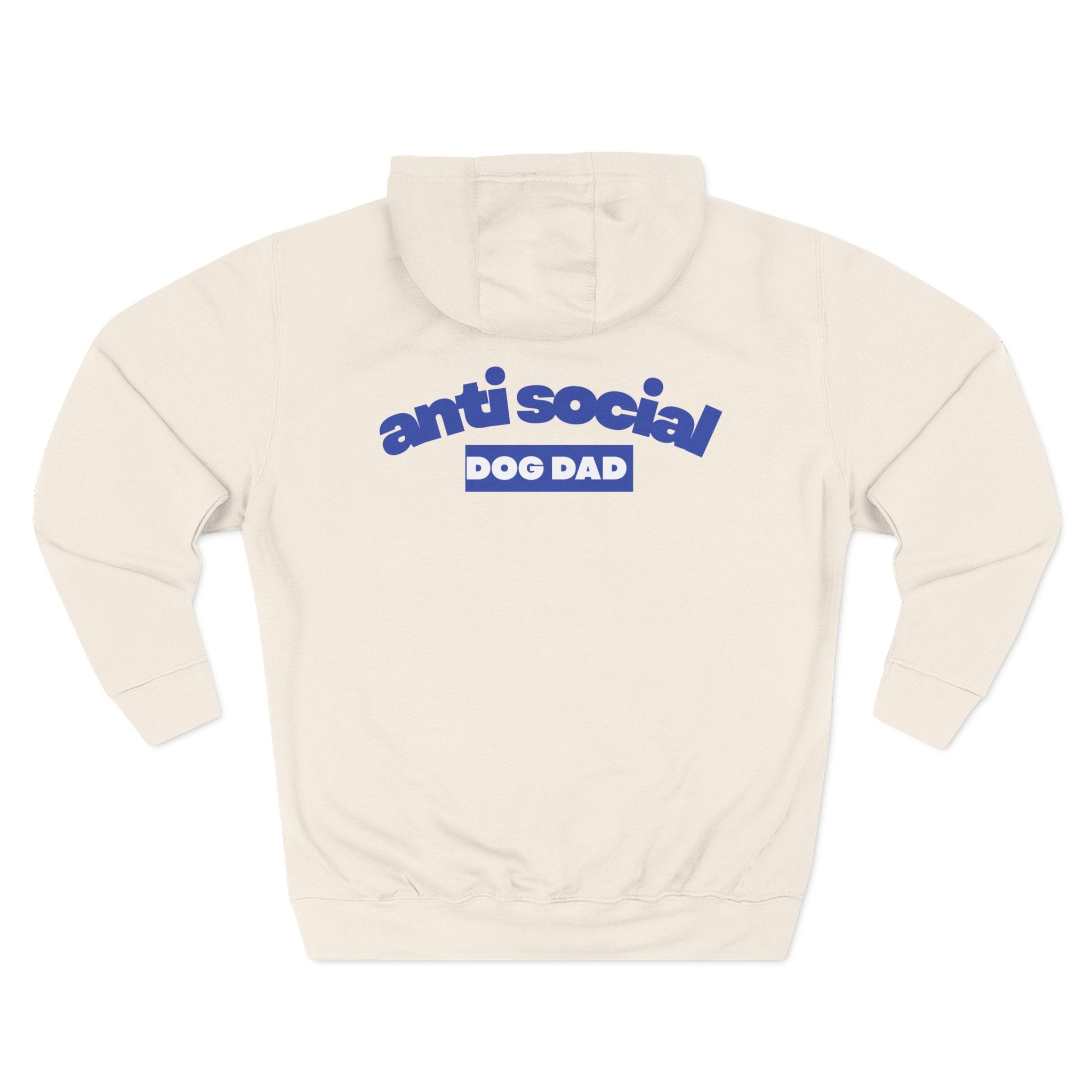 Anti Social Dog Dad Fleece Hoodie for Fun Nights Out